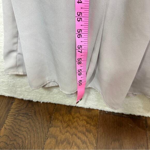 Show Me Your MuMu Gray Empire Waist Gown Large - Picture 9 of 11